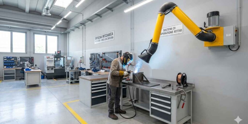 wall mounted welding fume extractor